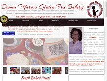 Tablet Screenshot of donnamariesbakery.com